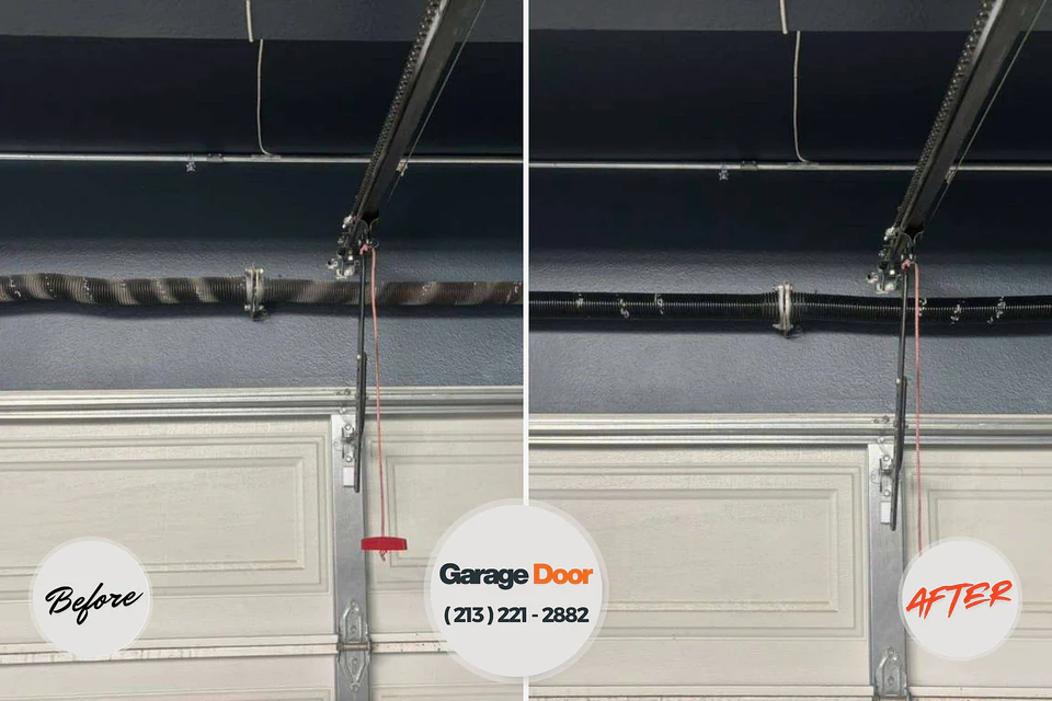 Before and after: garage door repair Niagara University, NY